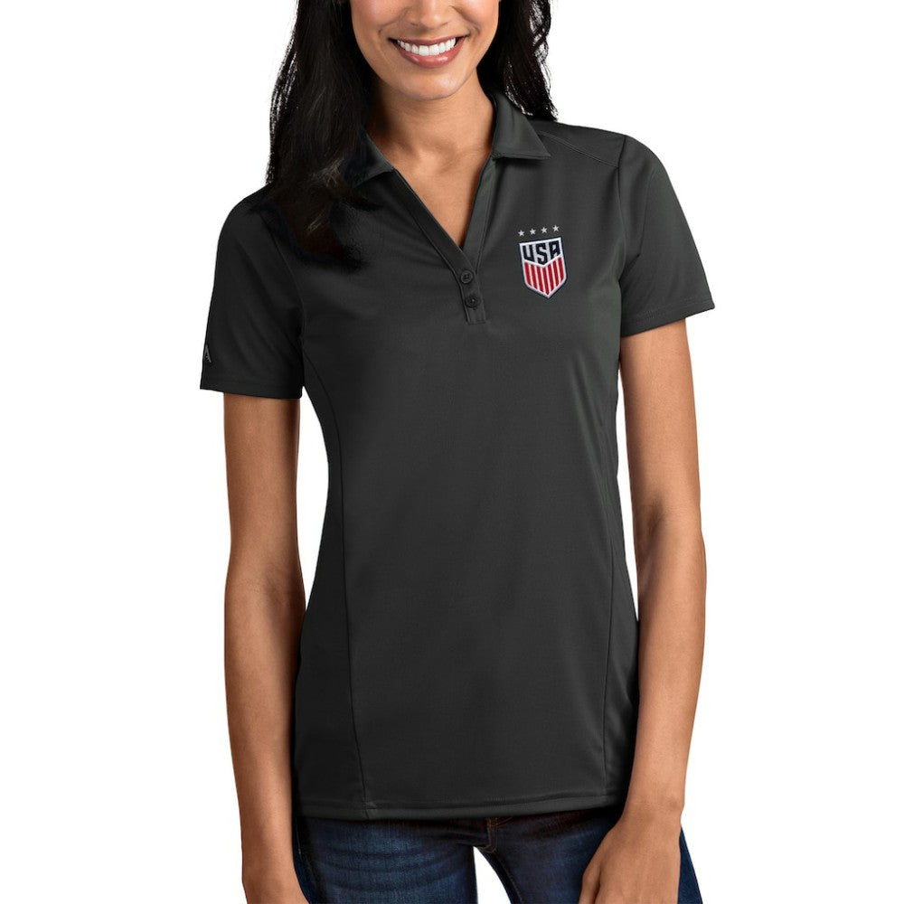 USWNT Antigua Women's Tribute Polo Charcoal