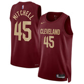 Nike Donovan Mitchell Cleveland Cavaliers Unisex Swingman Jersey Icon Editi- Wine