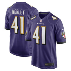 Daryl Worley Baltimore Ravens Game Player Jersey - Purple - Nike