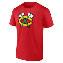 Chicago Blackhawks Shoulder Patch Logo T-Shirt - Red | NHL Lifestyle