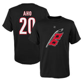 Sebastian Aho Carolina Hurricanes Youth Player Name & Number T-Shirt - Black | NHL on sale