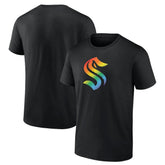 Seattle Kraken Pride Logo T-Shirt - Black | NHL Clearance