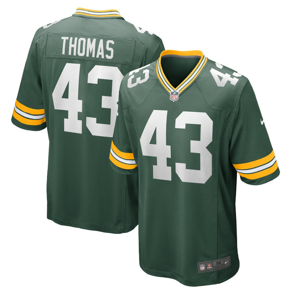 Kiondre Thomas Green Bay Packers Game Player Jersey - Green - Nike