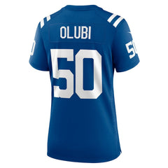 Segun Olubi Indianapolis Colts Women's Game Player Jersey - Royal - Nike