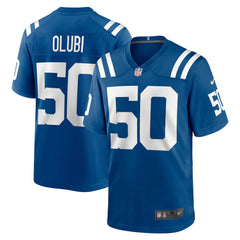 Segun Olubi Indianapolis Colts Game Player Jersey - Royal - Nike