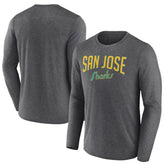 San Jose Sharks Fanatics Special Edition 2.0 Scoring Chance Long Sleeve T-Shirt - Heather Charcoal | Fanatics on sale