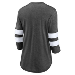 Washington Capitals Fanatics Women's Special Edition 2.0 Barn Burner 3/4 Sleeve T-Shirt - Heather Charcoal | Fanatics Clearance