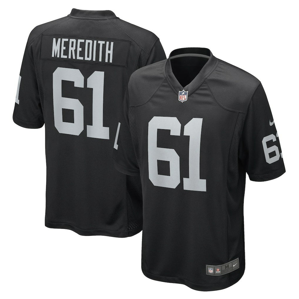 Jordan Meredith Las Vegas Raiders Game Player Jersey - Black - Nike