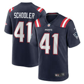 Brenden Schooler New England Patriots Game Player Jersey - Navy - Nike