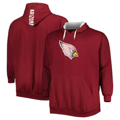 Arizona Cardinals Big & Tall Logo Pullover Hoodie - Cardinal - NFL