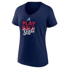 Atlanta Braves Women's Play Ball V-Neck T-Shirt Near Me