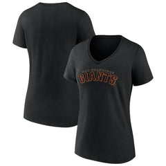 San Francisco Giants Women's Giants Alternate Club Lettering V-Neck T-Shirt Outlet