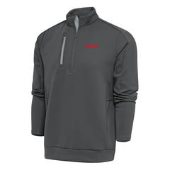 Kansas City Chiefs Antigua Team Logo Throwback Generation Quarter-Zip Pullover Top - Charcoal - NFL