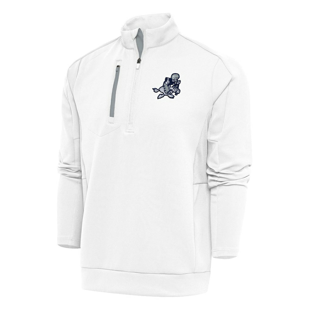 Dallas Cowboys Antigua Team Logo Throwback Generation Quarter-Zip Pullover Top - White - NFL