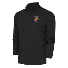 Baltimore Ravens Antigua Team Logo Throwback Tribute Quarter-Zip Pullover Top - Charcoal - NFL