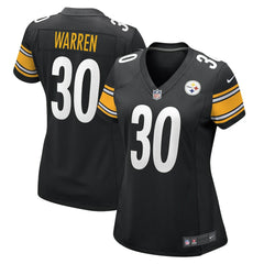 Jaylen Warren Pittsburgh Steelers Women's Game Player Jersey - Black - Nike