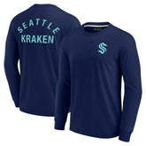 Seattle Kraken Fanatics Unisex Elements Super Soft Long Sleeve T-Shirt - Navy | Fanatics near me