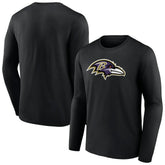 Baltimore Ravens Primary Team Logo Long Sleeve T-Shirt - Black - NFL