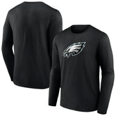 Philadelphia Eagles Primary Team Logo Long Sleeve T-Shirt - Black - NFL