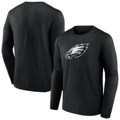 Philadelphia Eagles Primary Team Logo Long Sleeve T-Shirt - Black - NFL