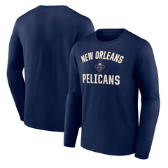 New Orleans Pelicans Victory Arch Team Long Sleeve T-Shirt Navy