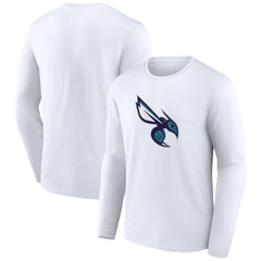 Charlotte Hornets Alternate Logo Long Sleeve T-Shirt White