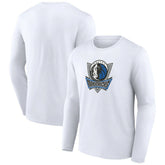 Dallas Mavericks Alternate Logo Long Sleeve T-Shirt White
