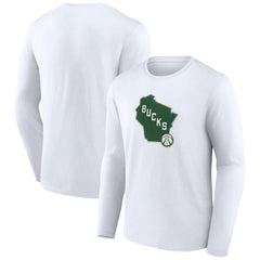 Milwaukee Bucks Alternate Logo Long Sleeve T-Shirt White