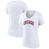 Chicago Bulls Women's Alternate Logo V-Neck T-Shirt White