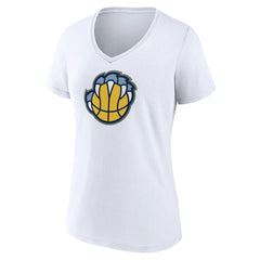 Memphis Grizzlies Women's Alternate Logo V-Neck T-Shirt White