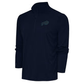 Buffalo Bills Antigua Tonal Logo Tribute Quarter-Zip Pullover Top - Navy - NFL