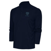 Chicago Bears Antigua Tonal Logo Tribute Quarter-Zip Pullover Top - Navy - NFL