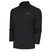 Tampa Bay Buccaneers Antigua Tonal Logo Tribute Quarter-Zip Pullover Top - Charcoal - NFL