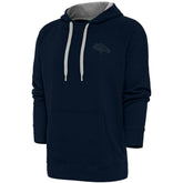 Denver Broncos Antigua Tonal Logo Victory Pullover Hoodie - Navy - NFL
