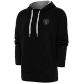 Las Vegas Raiders Antigua Tonal Logo Victory Pullover Hoodie - Black - NFL
