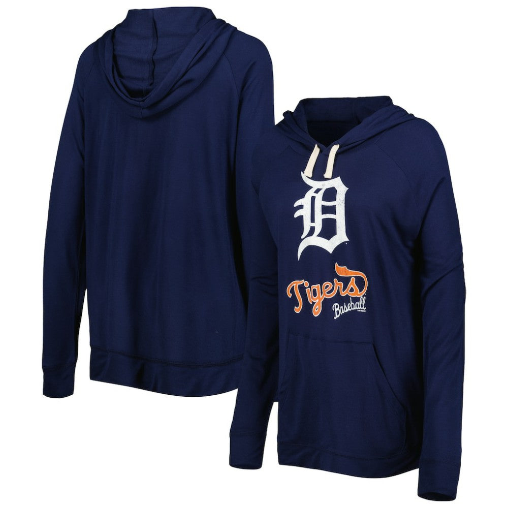 Detroit Tigers Touch Women's Pre-Game Raglan Pullover Hoodie Discount