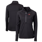 San Francisco 49ers Cutter & Buck Women's Throwback Logo Adapt Eco Knit Stretch Recycled Half-Zip Pullover Top - Black - NFL