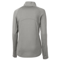 Denver Broncos Cutter & Buck Women's Throwback Logo Adapt Eco Knit Stretch Recycled Half-Zip Pullover Top - Gray - NFL