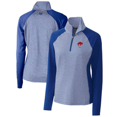 Buffalo Bills Cutter & Buck Women's Throwback Logo Forge Tonal Stripe Stretch Half-Zip Pullover Top - Royal - NFL