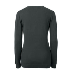 Cleveland Browns Cutter & Buck Women's Throwback Logo Lakemont Tri-Blend V-Neck Sweater - Heather Charcoal - NFL
