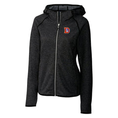 Denver Broncos Cutter & Buck Women's Throwback Logo Mainsail Full-Zip Jacket - Heather Charcoal - NFL