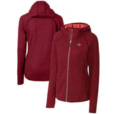 San Francisco 49ers Cutter & Buck Women's Throwback Logo Mainsail Full-Zip Jacket - Scarlet - NFL