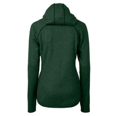 New York Jets Cutter & Buck Women's Throwback Logo Mainsail Full-Zip Jacket - Heather Green - NFL