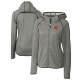 Cincinnati Bengals Cutter & Buck Women's Throwback Logo Mainsail Full-Zip Jacket - Heather Gray - NFL