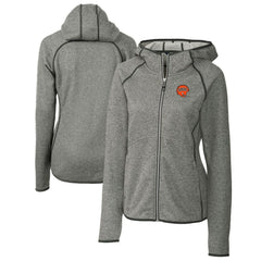 Cincinnati Bengals Cutter & Buck Women's Throwback Logo Mainsail Full-Zip Jacket - Heather Gray - NFL