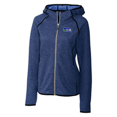 Seattle Seahawks Cutter & Buck Women's Throwback Logo Mainsail Full-Zip Jacket - Heather Royal - NFL