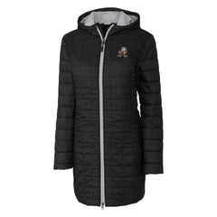 Cleveland Browns Cutter & Buck Women's Throwback Logo Rainier Primaloft Eco Full-Zip Hoodie Long Coat - Black - NFL