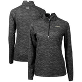 New York Jets Cutter & Buck Women's Throwback Logo Traverse Camo Quarter-Zip Pullover Top - Black - NFL