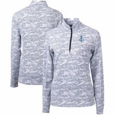 Detroit Lions Cutter & Buck Women's Throwback Logo Traverse Camo Quarter-Zip Pullover Top - Charcoal - NFL