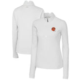 Cincinnati Bengals Cutter & Buck Women's Throwback Logo Traverse Stretch Quarter-Zip Pullover Top - White - NFL
